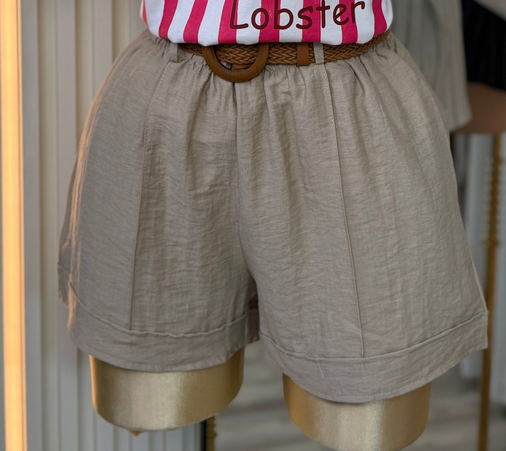 SAVANNAH LINEN SHORT – BEIGE