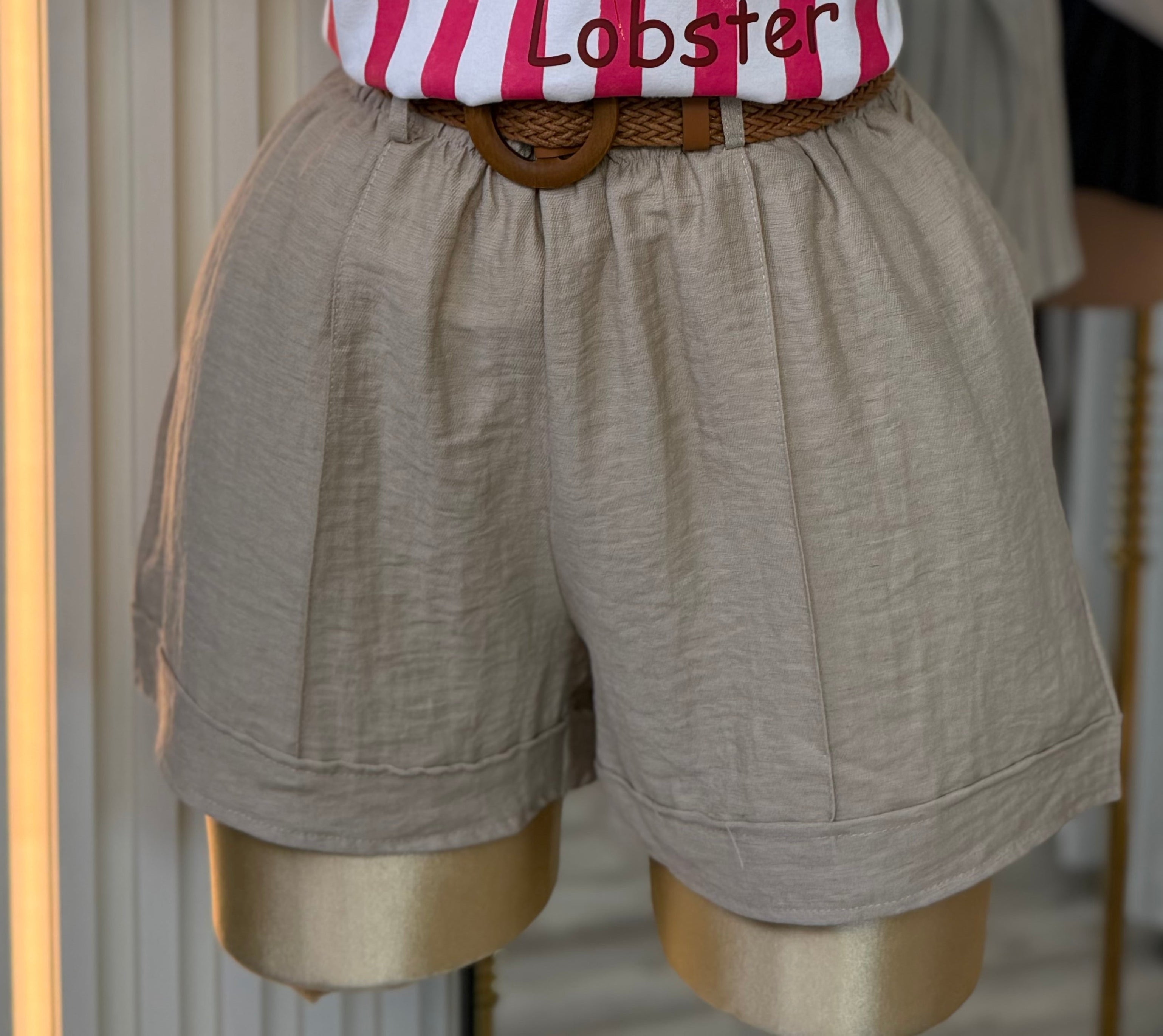 SAVANNAH LINEN SHORT – BEIGE