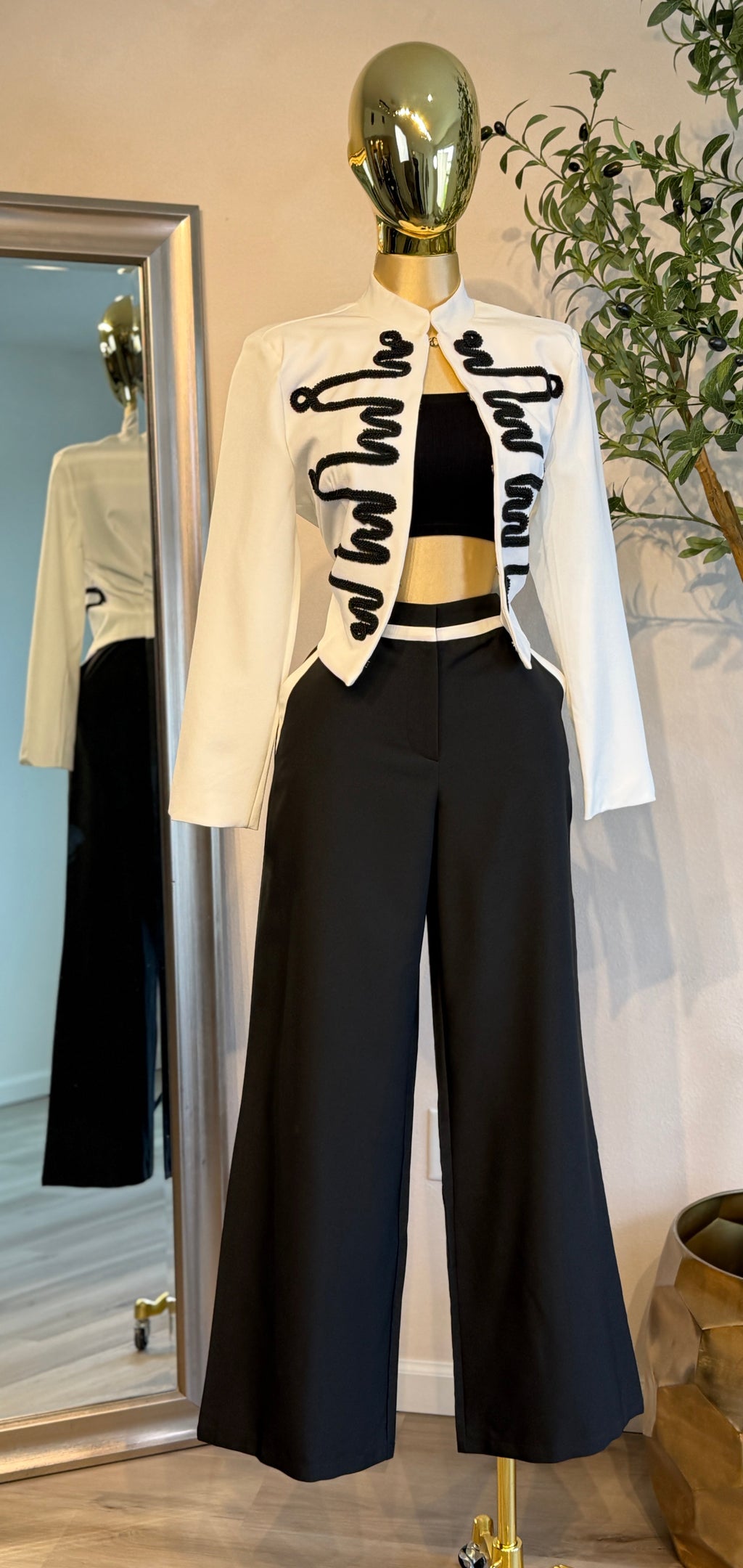 MONARCH TRIM WIDE LEG PANTS