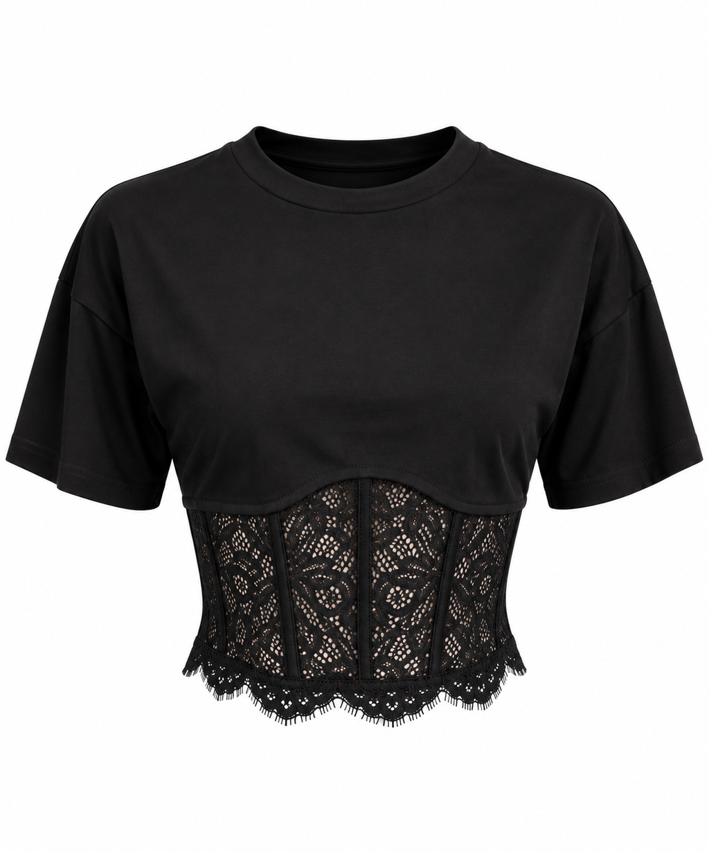 LACE MUSE CORSET TEE