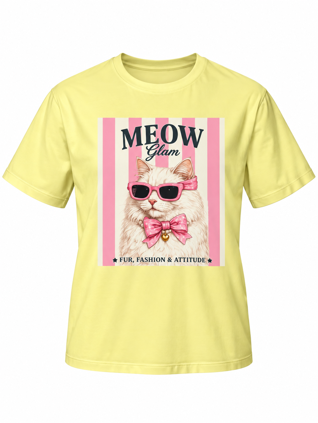 MEOW GLAM YELLOW TEE