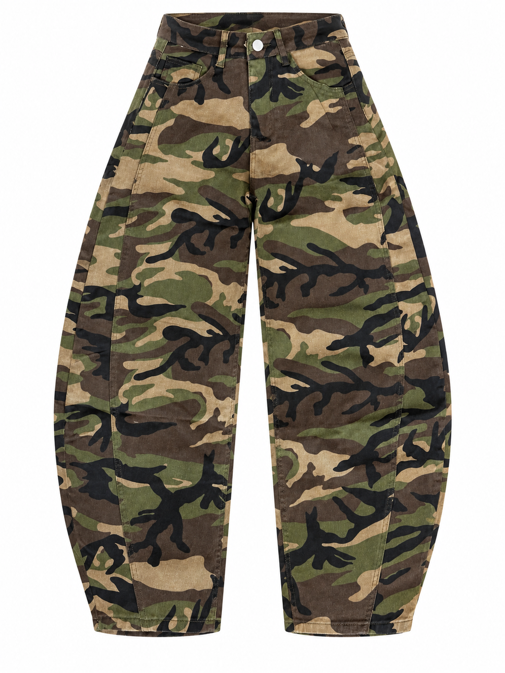 WILD EDGE CAMO BARREL JEANS