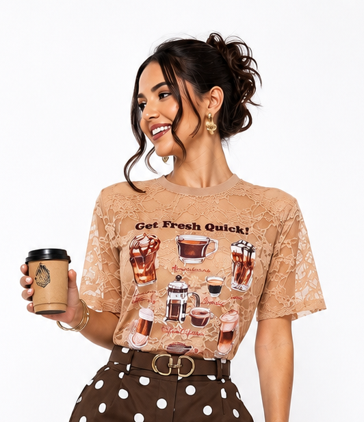 ESPRESSO LACE T-SHIRT