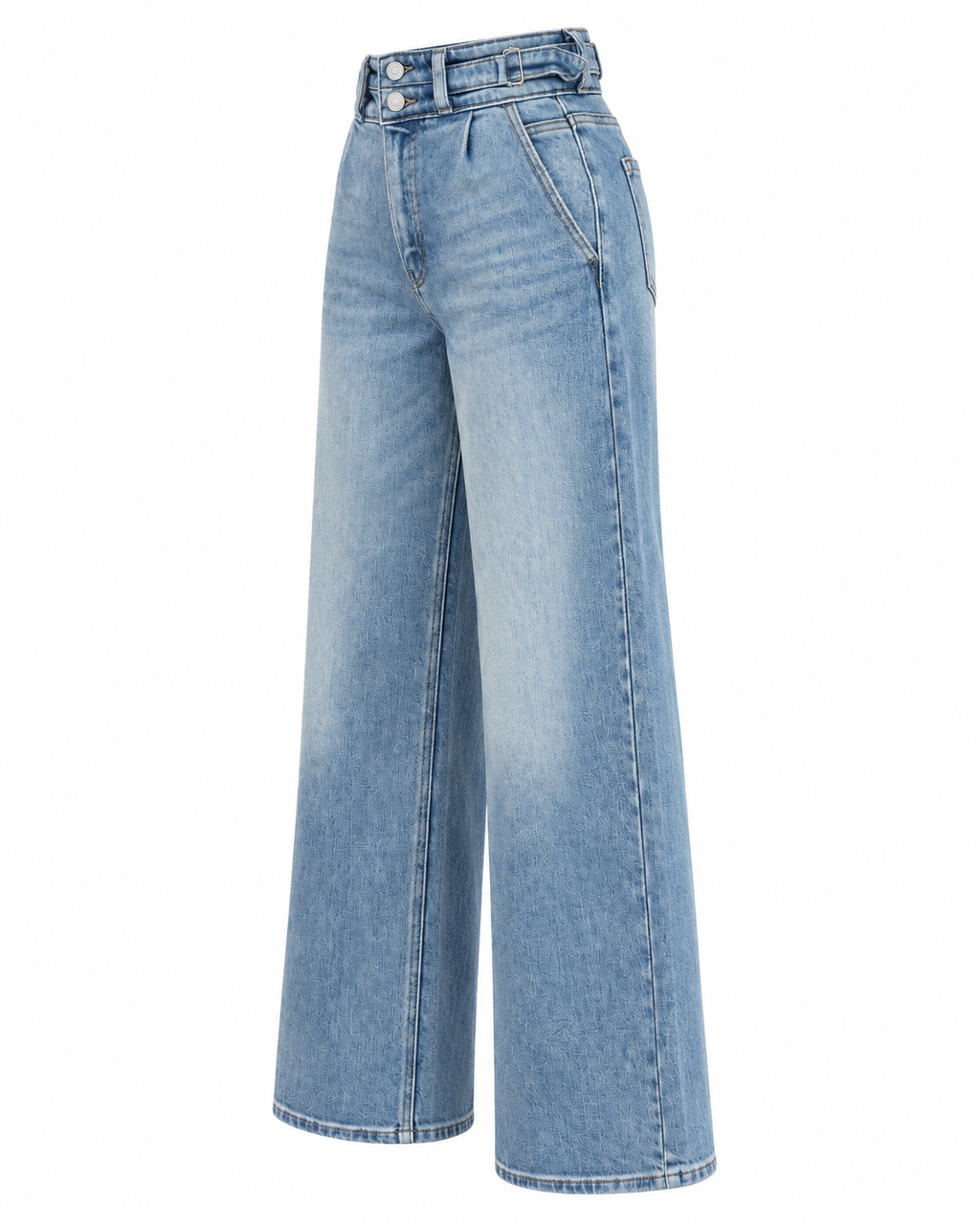 KANCAN BELTED WIDE LEG JEANS