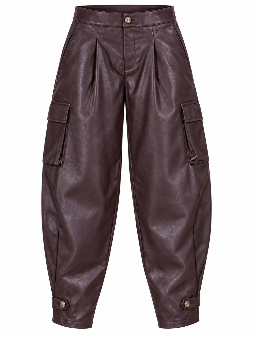 RAQUEL CARGO PANTS-BURGUNDY