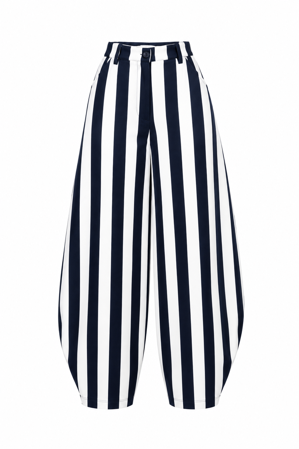 DALIA STRIPED BARREL PANTS