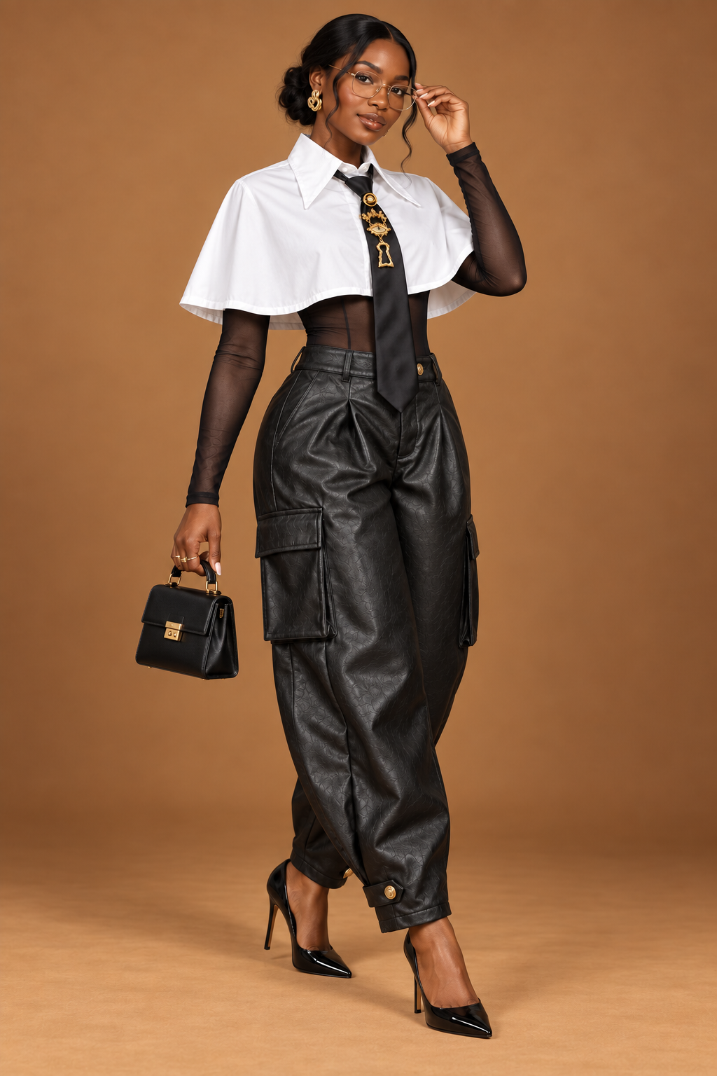 COLETTE CAPE BODYSUIT SET