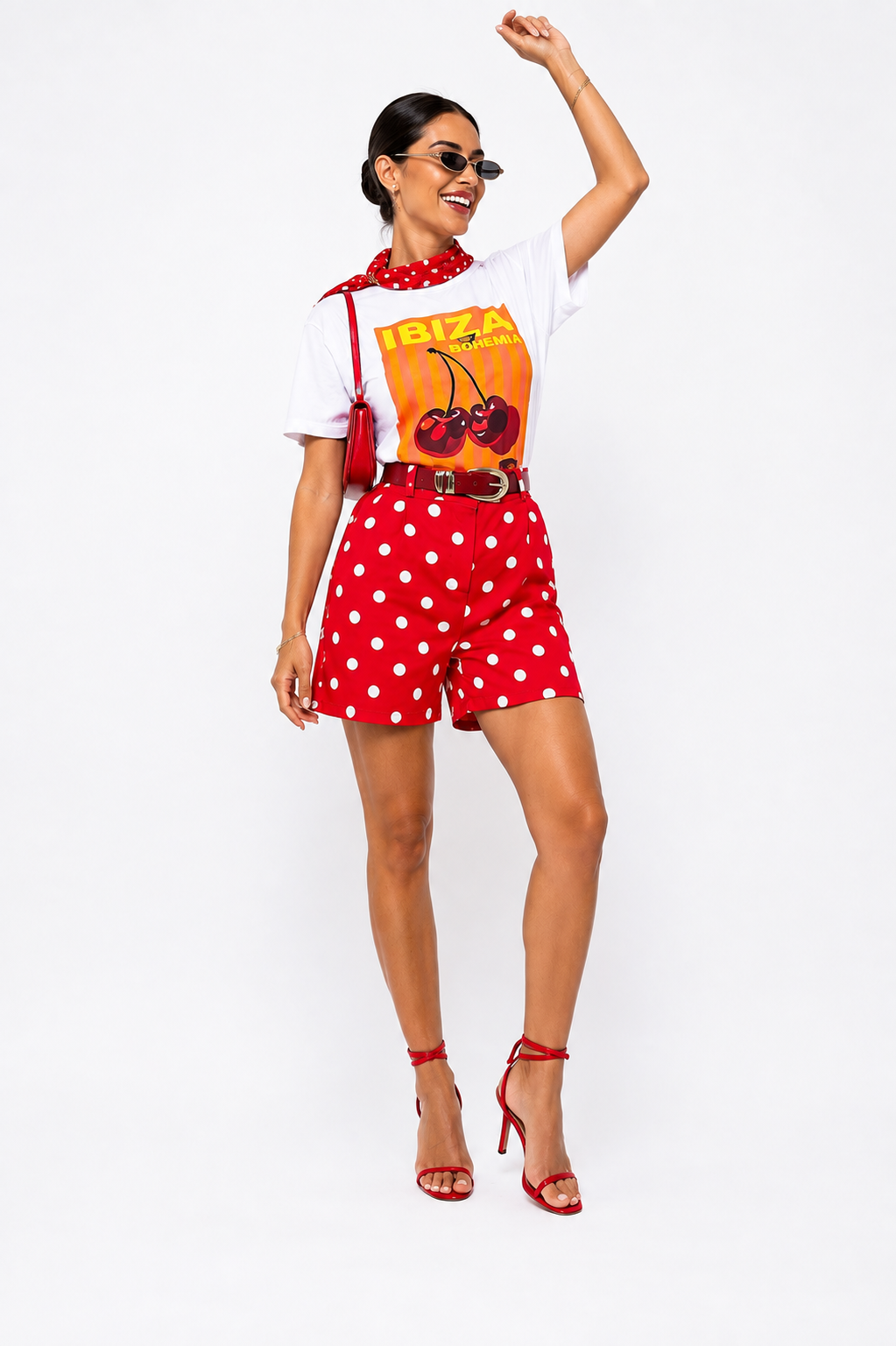 GIULIA POLKA SHORT-RED