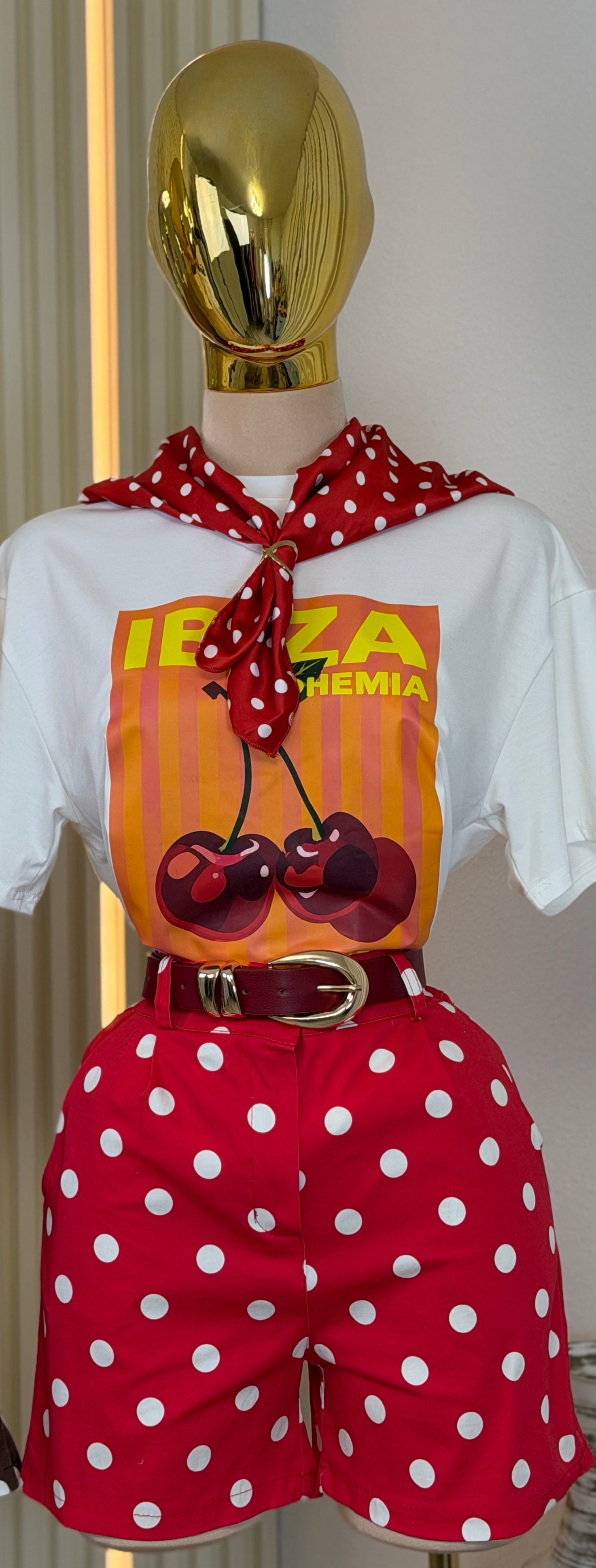 GIULIA POLKA SHORT-RED