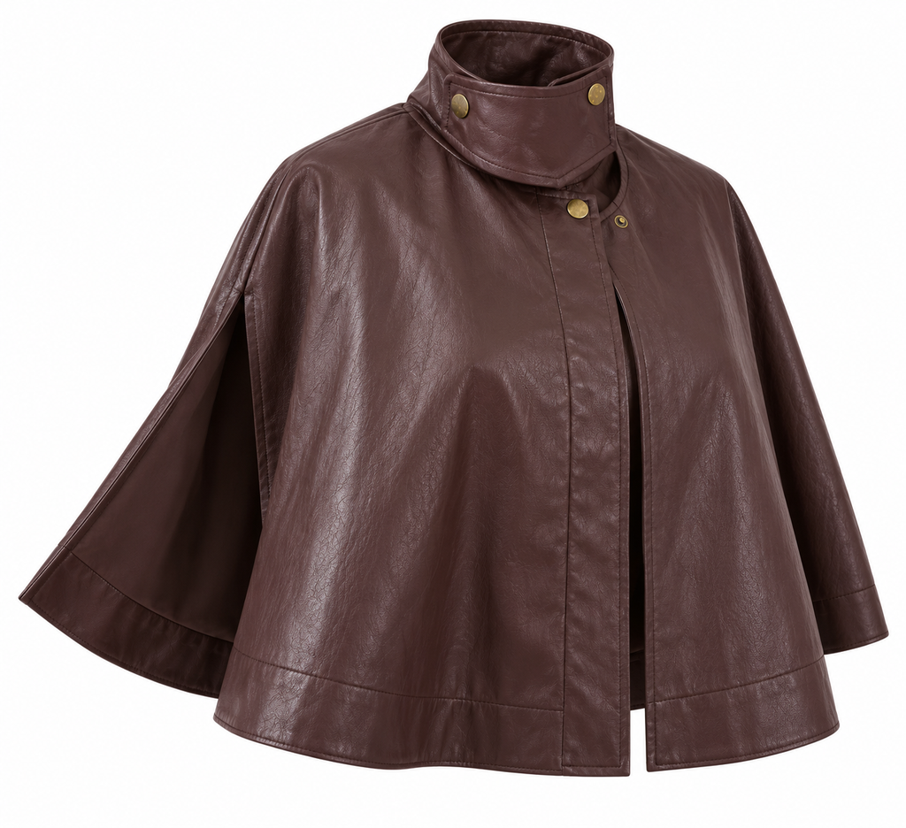 BROWN CAPE JACKET