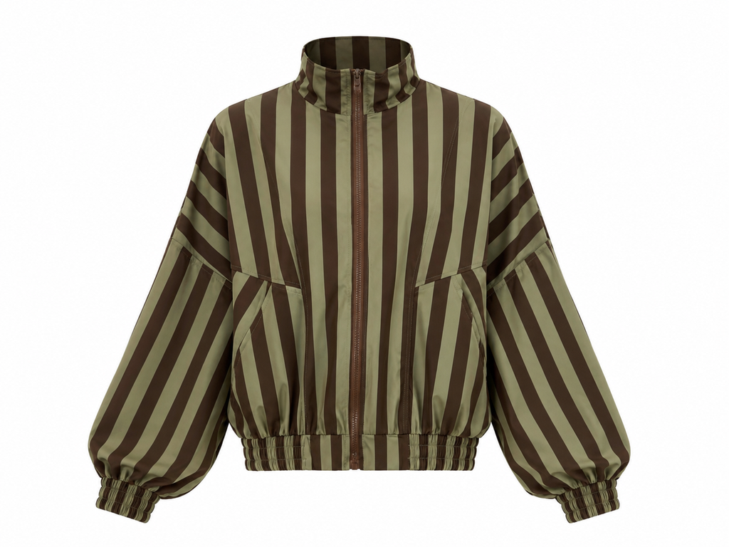 VERONA STRIPED BOMBER JACKET