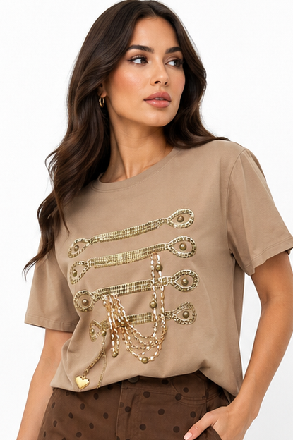 GILDED CHAIN TEE
