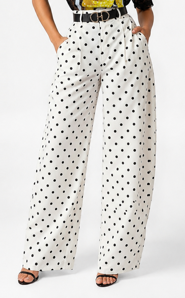 LUNA DOT BARREL PANTS