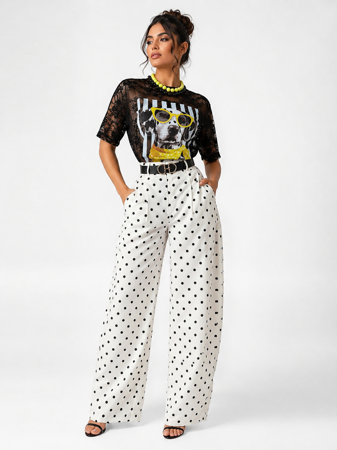 DALMATIAN LACE ICON TEE