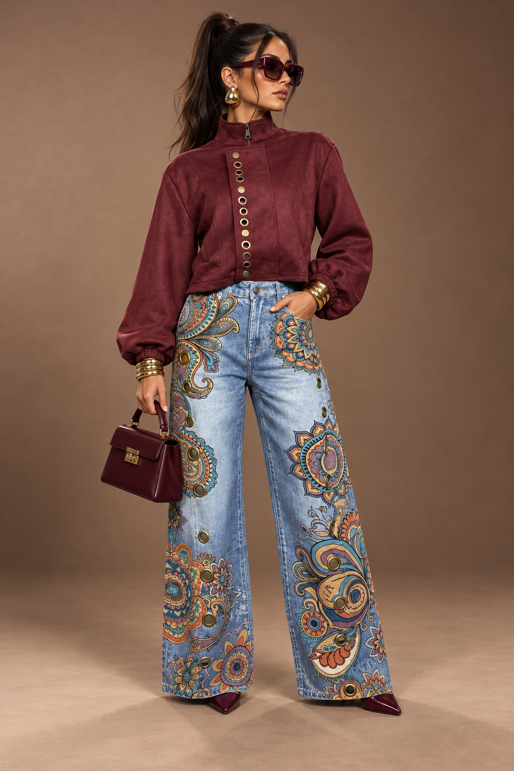 LAVINIA PAISLEY JEANS