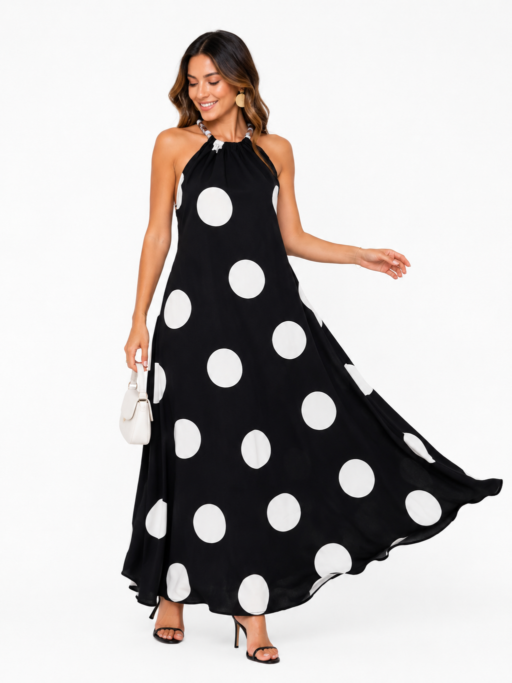 NOELLE POLKA MAXI DRESS