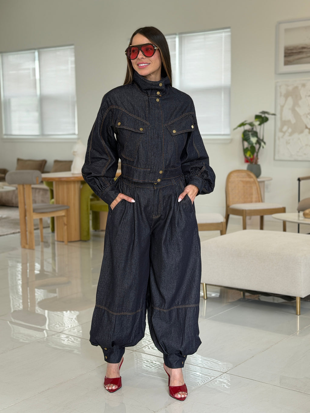 MIDNIGHT SCULPT DENIM SET