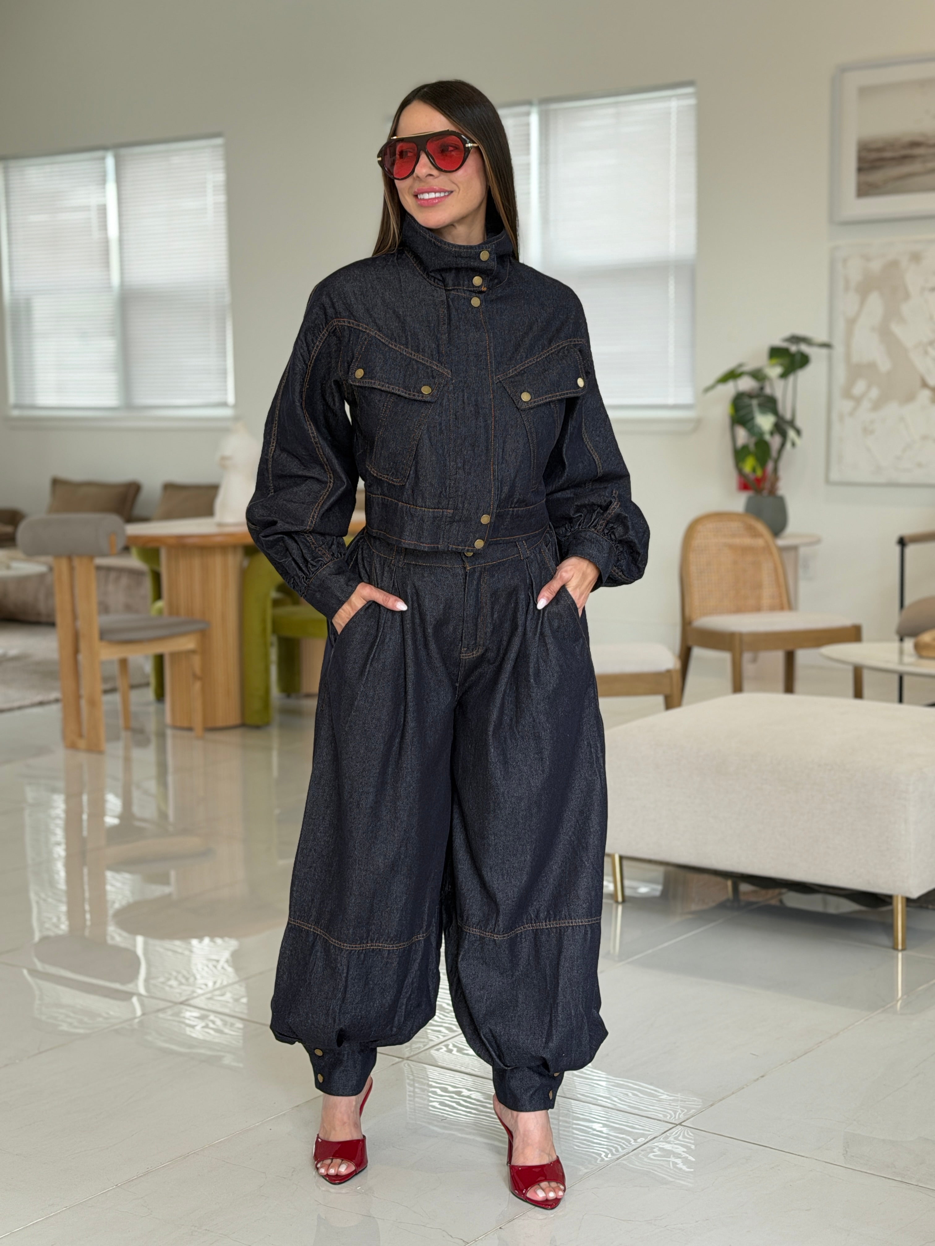 MIDNIGHT SCULPT DENIM SET