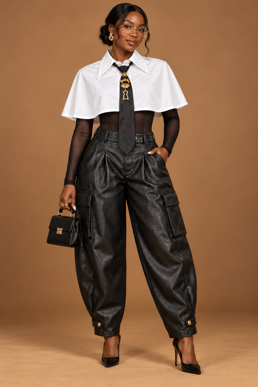 RAQUEL CARGO PANTS - BLACK