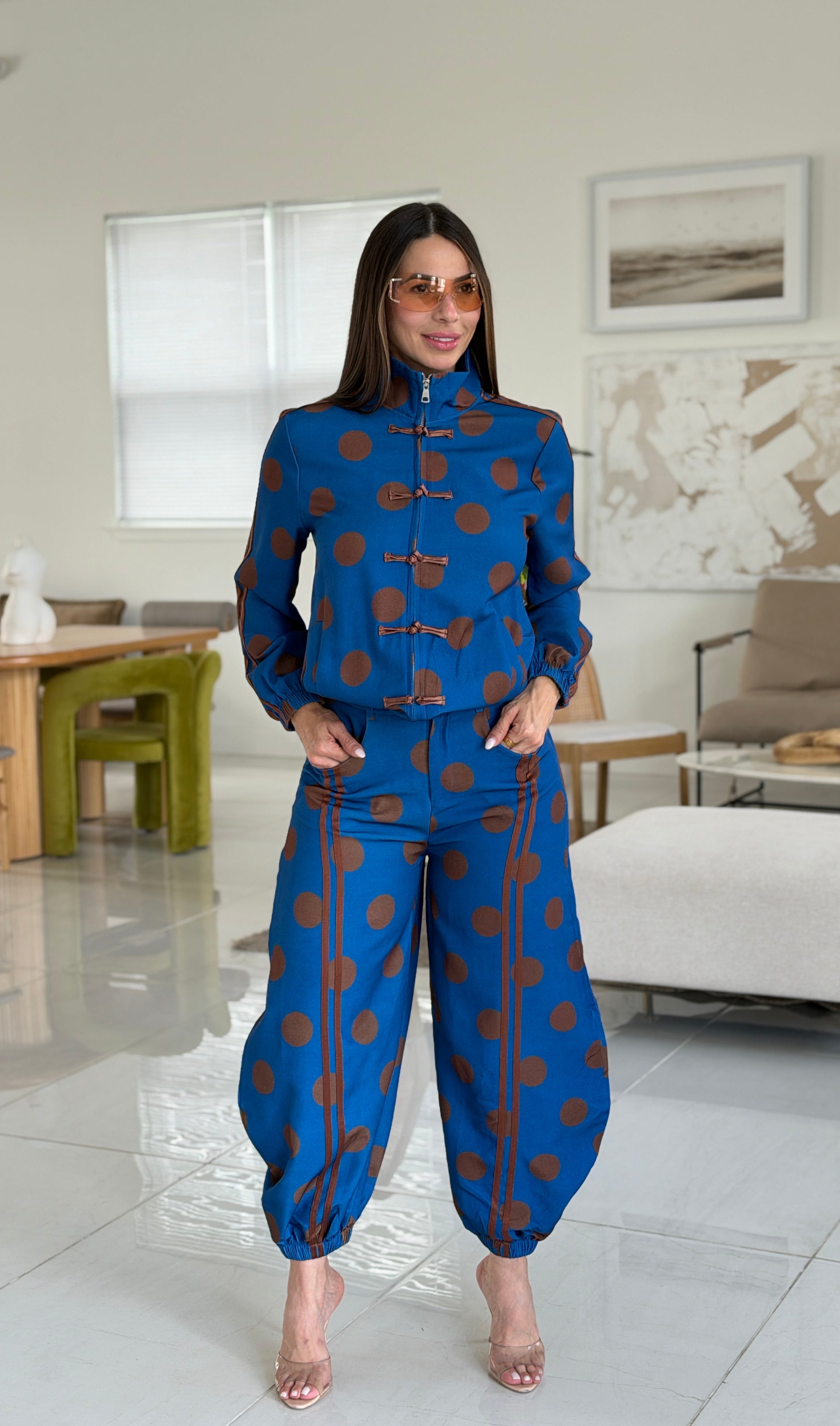 COBALT POLKA BARREL SET