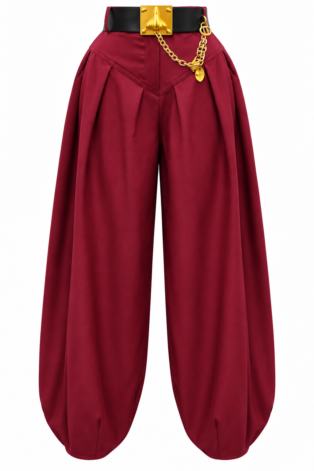 ROYAL CHARM BURGUNDY BARREL PANTS