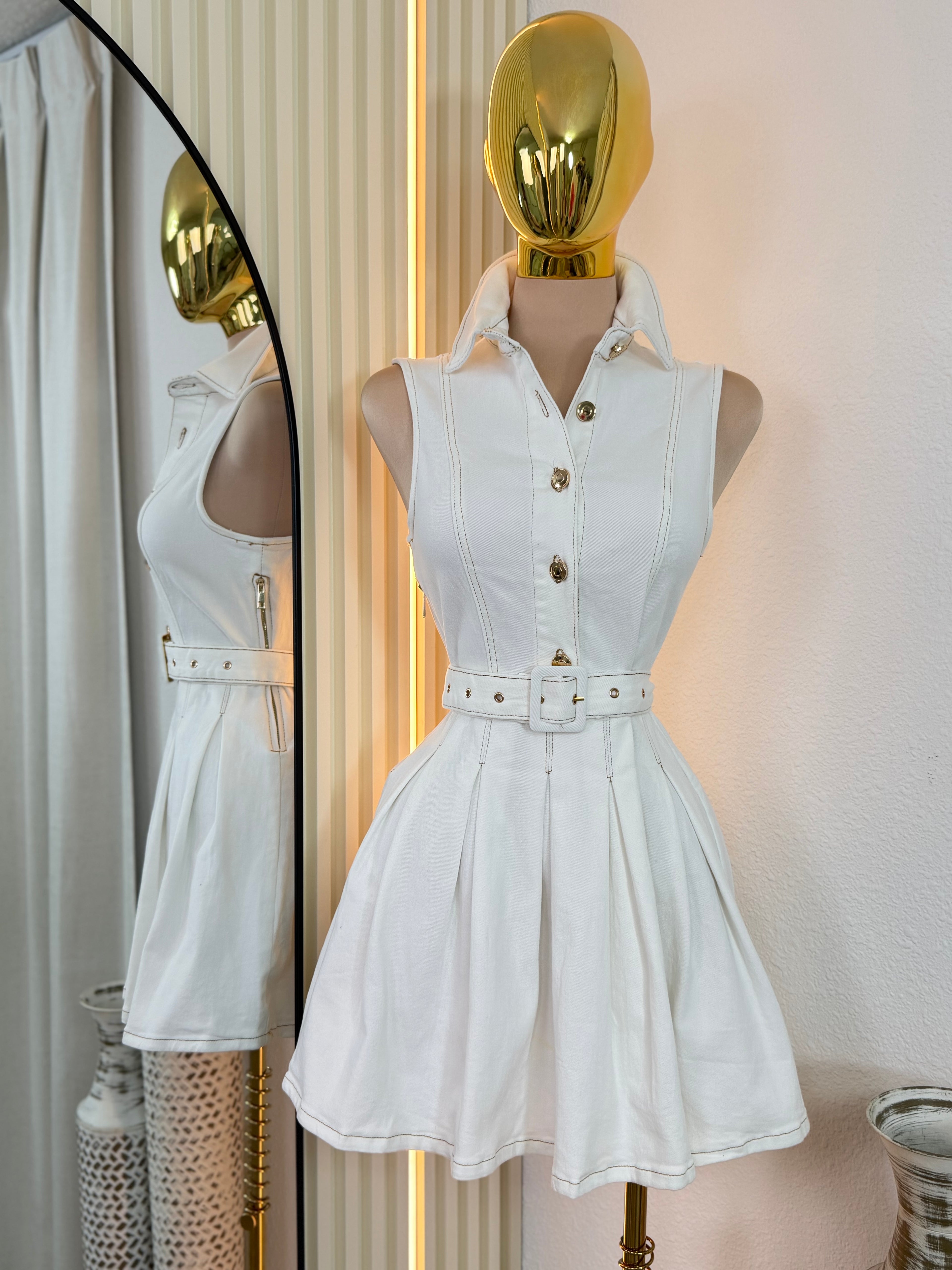 ADELINE DRESS-WHITE