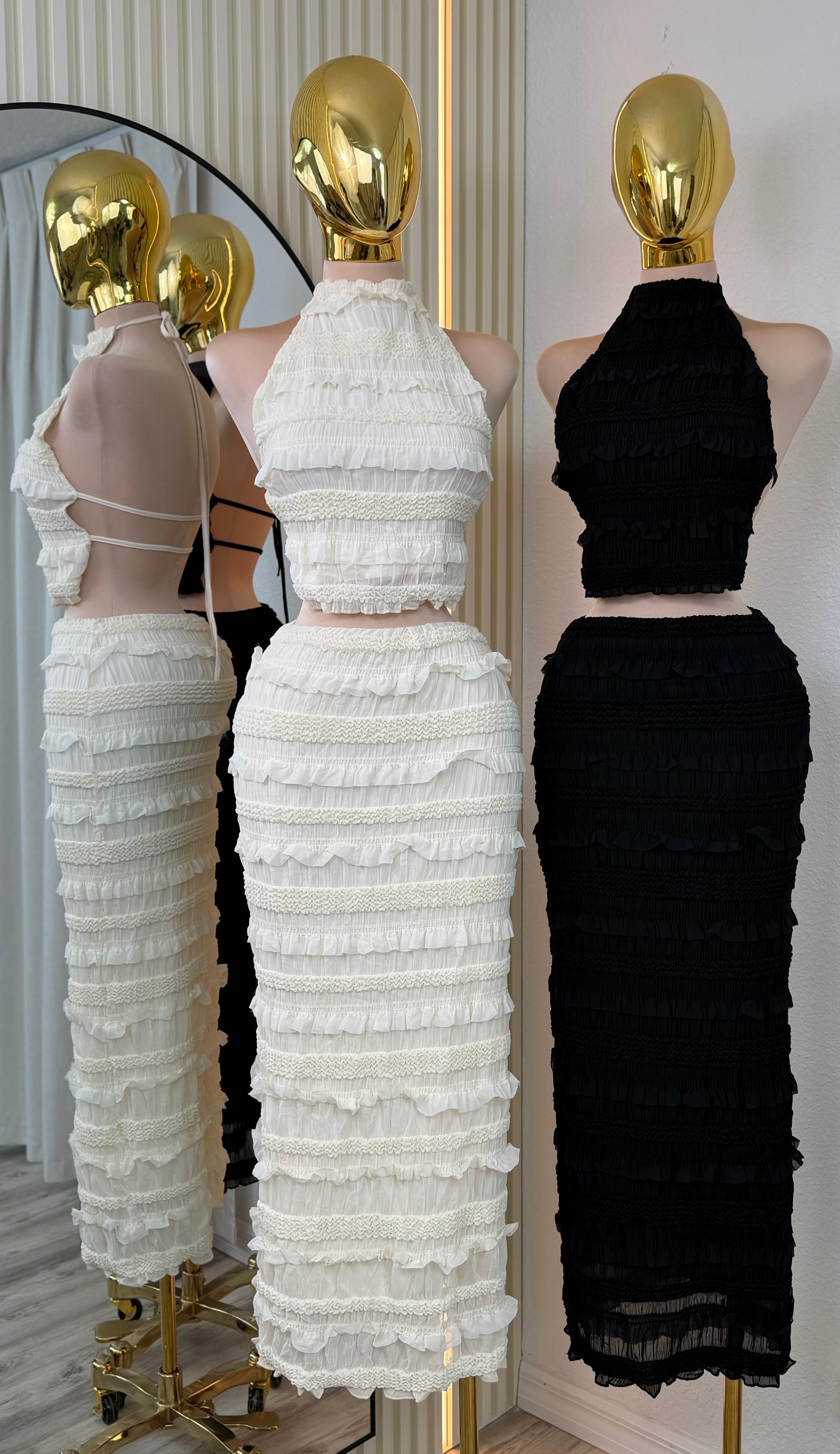 NARELLE TEXTURED SET - Ivory