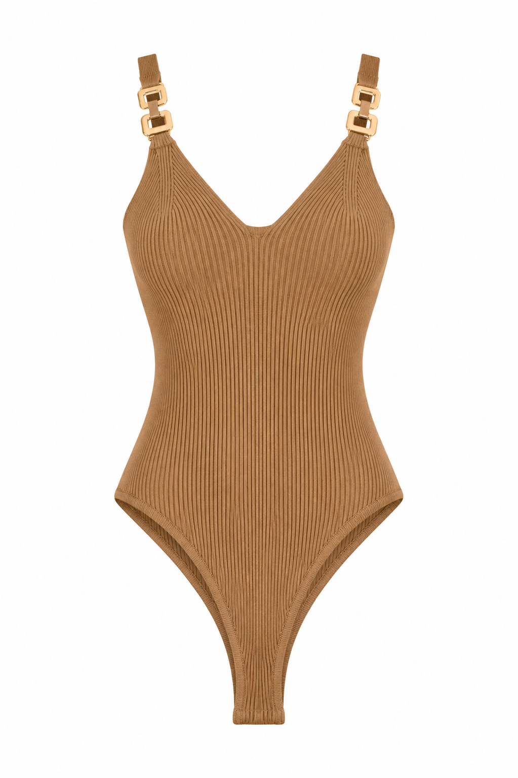 EMMA RIBBED GOLD DETAIL BODYSUIT