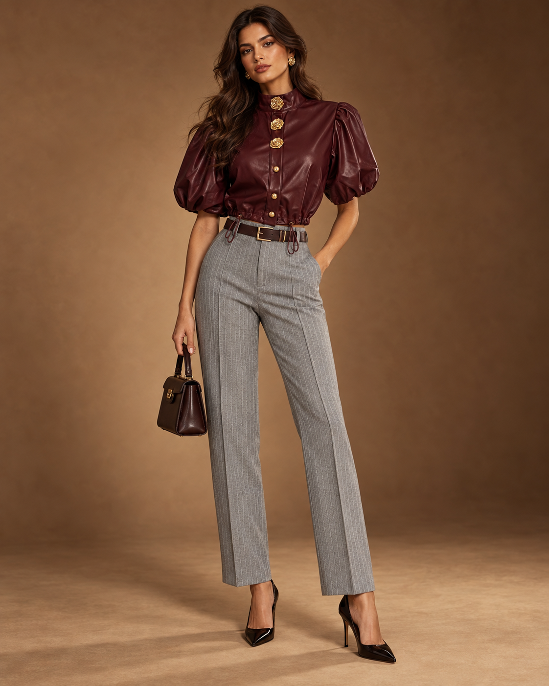 GOLDEN ROSE PUFF SLEEVE JACKET