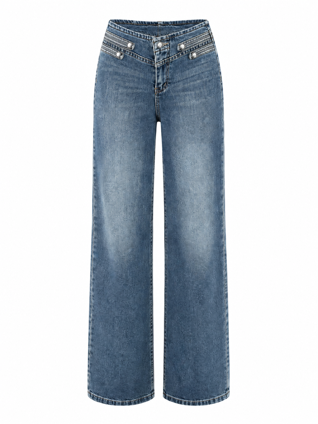 VOGUE BUTTON WIDE LEG JEANS