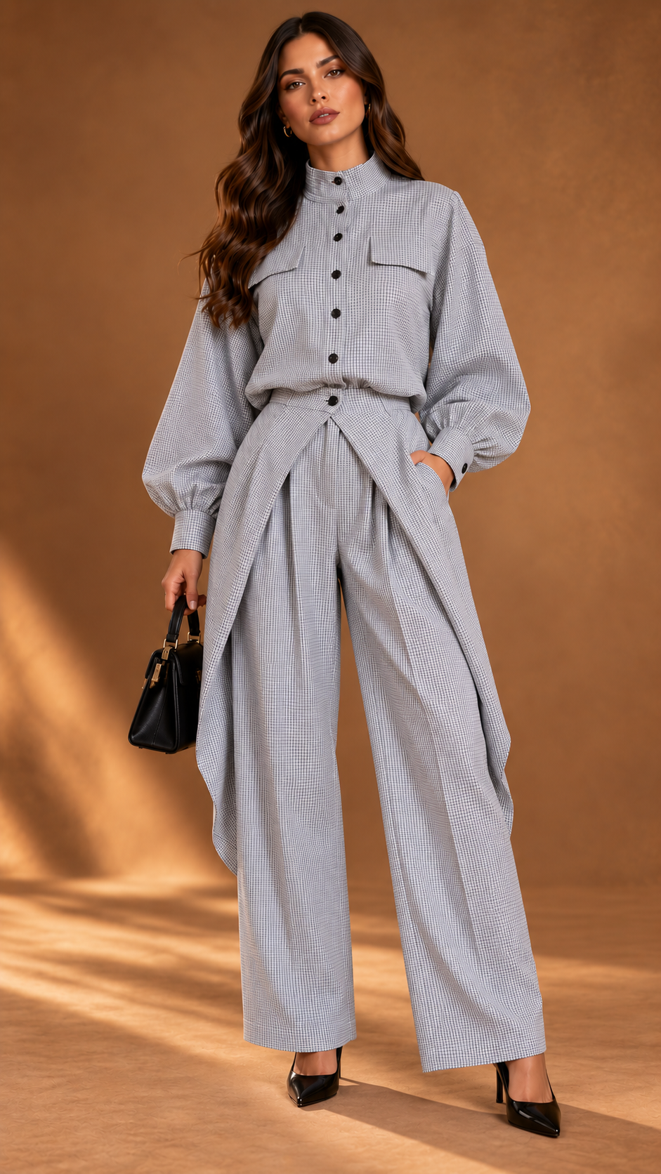 MONACO CHECK WIDE LEG SET