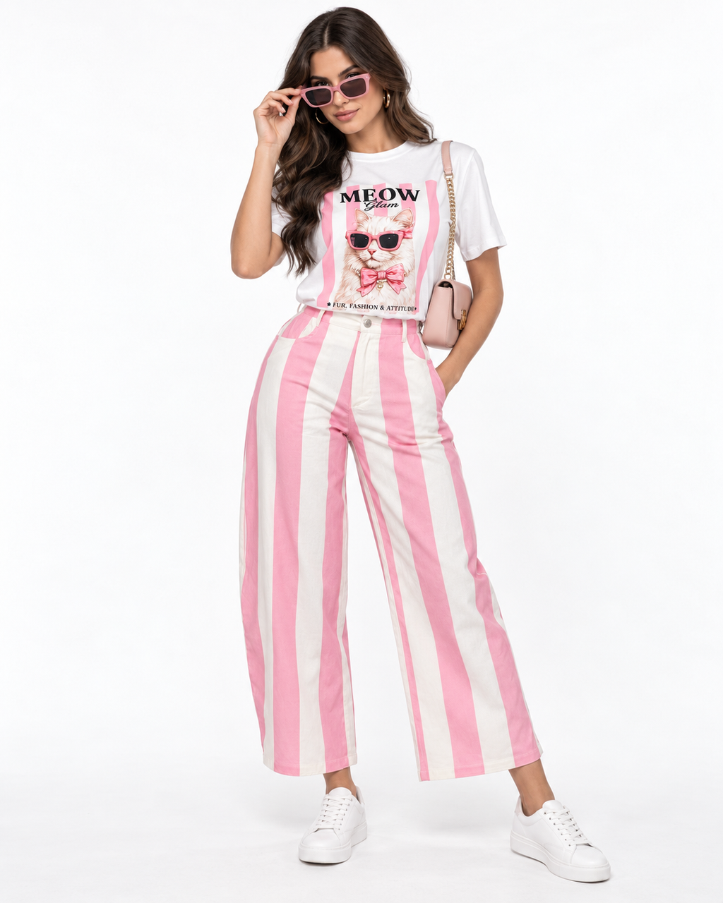 CANDY STRIPE BARREL PANTS