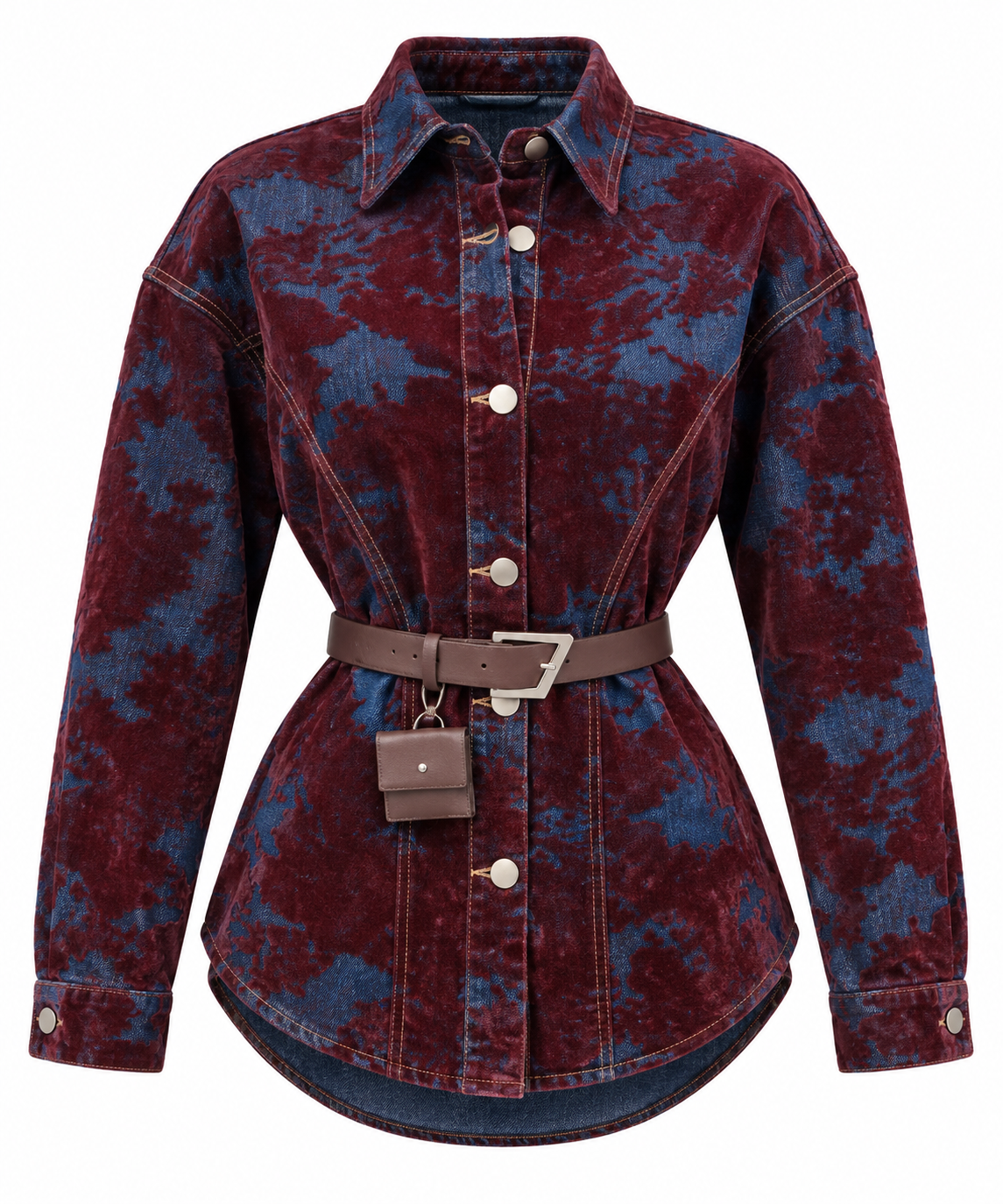 VINTAGE MUSE DENIM JACKET BURGUNDY