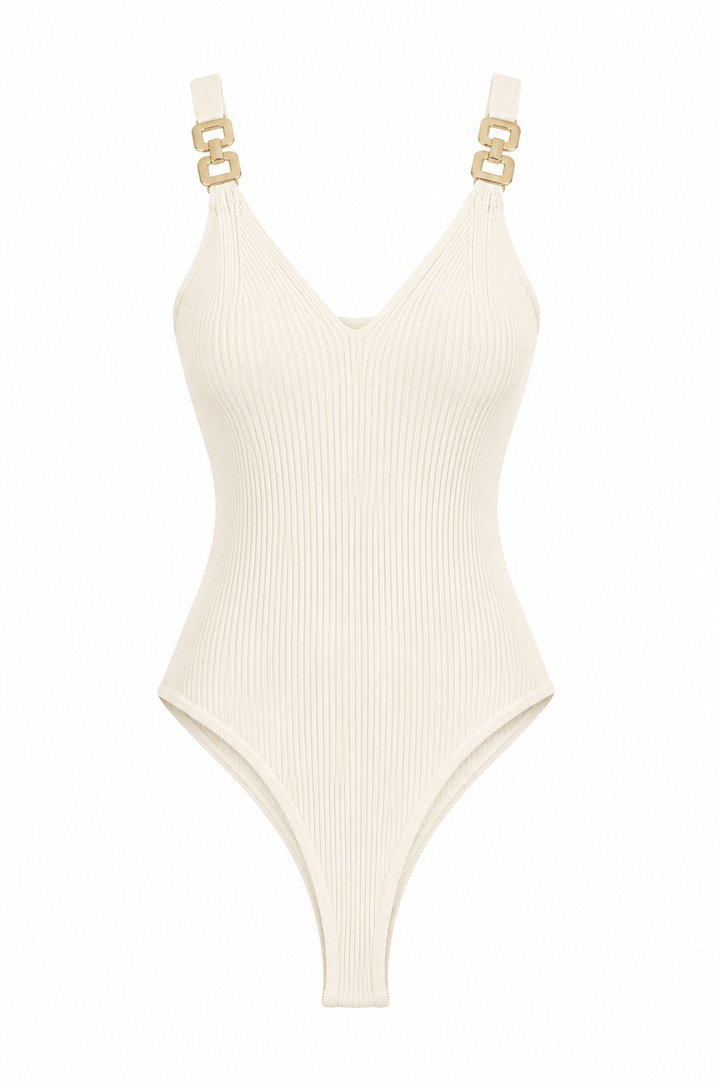 EMMA RIBBED GOLD DETAIL BODYSUIT
