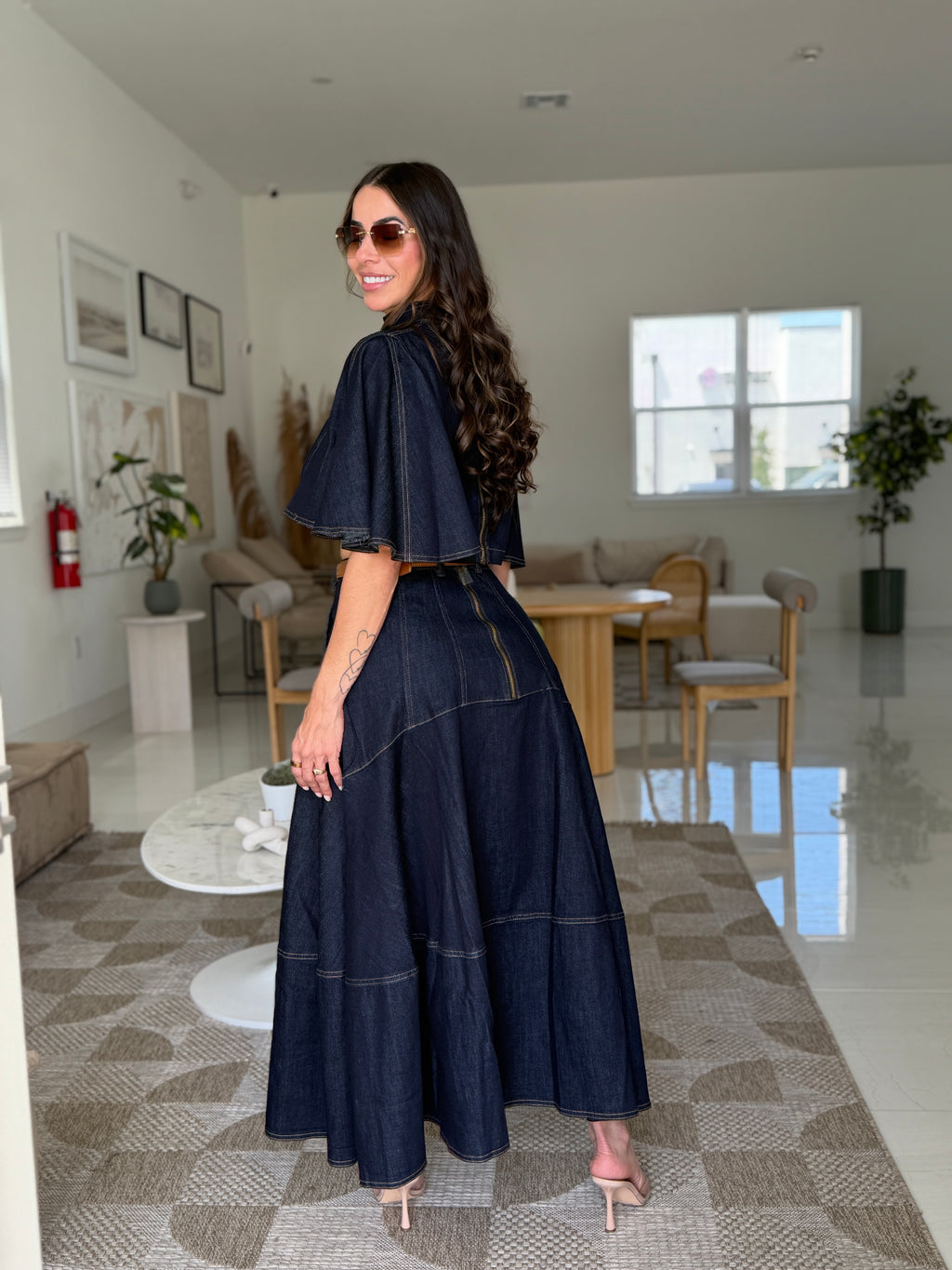 ECLIPSE DENIM CAPE SET