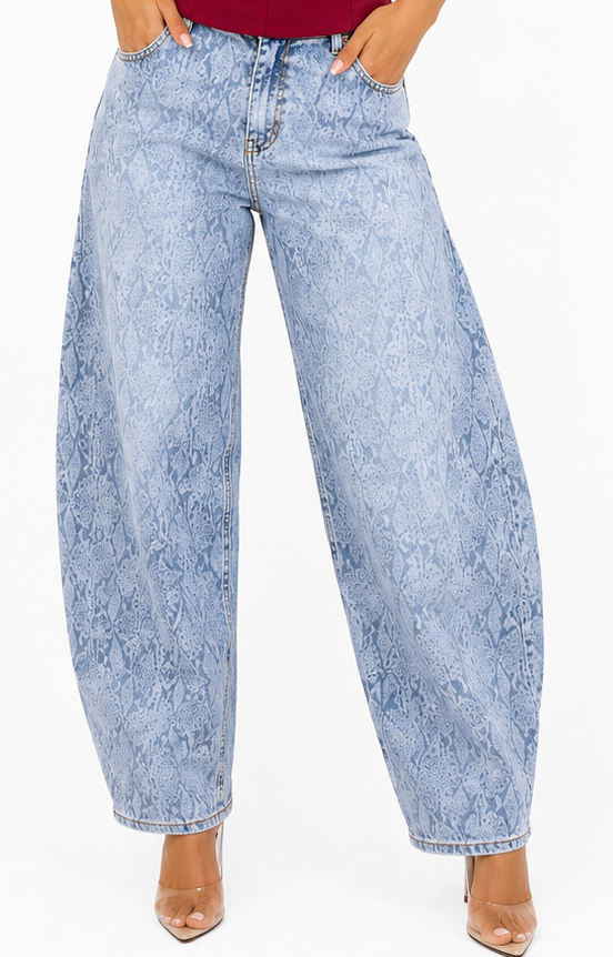 SERPENT SKY BARREL JEANS