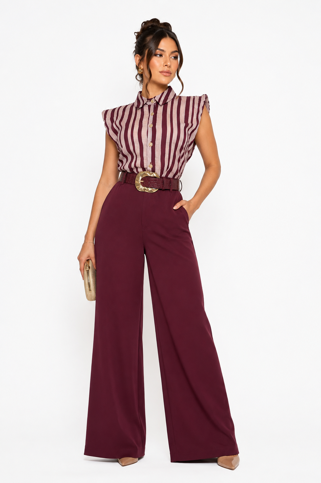 SABINE STRIPED JUMPSUIT