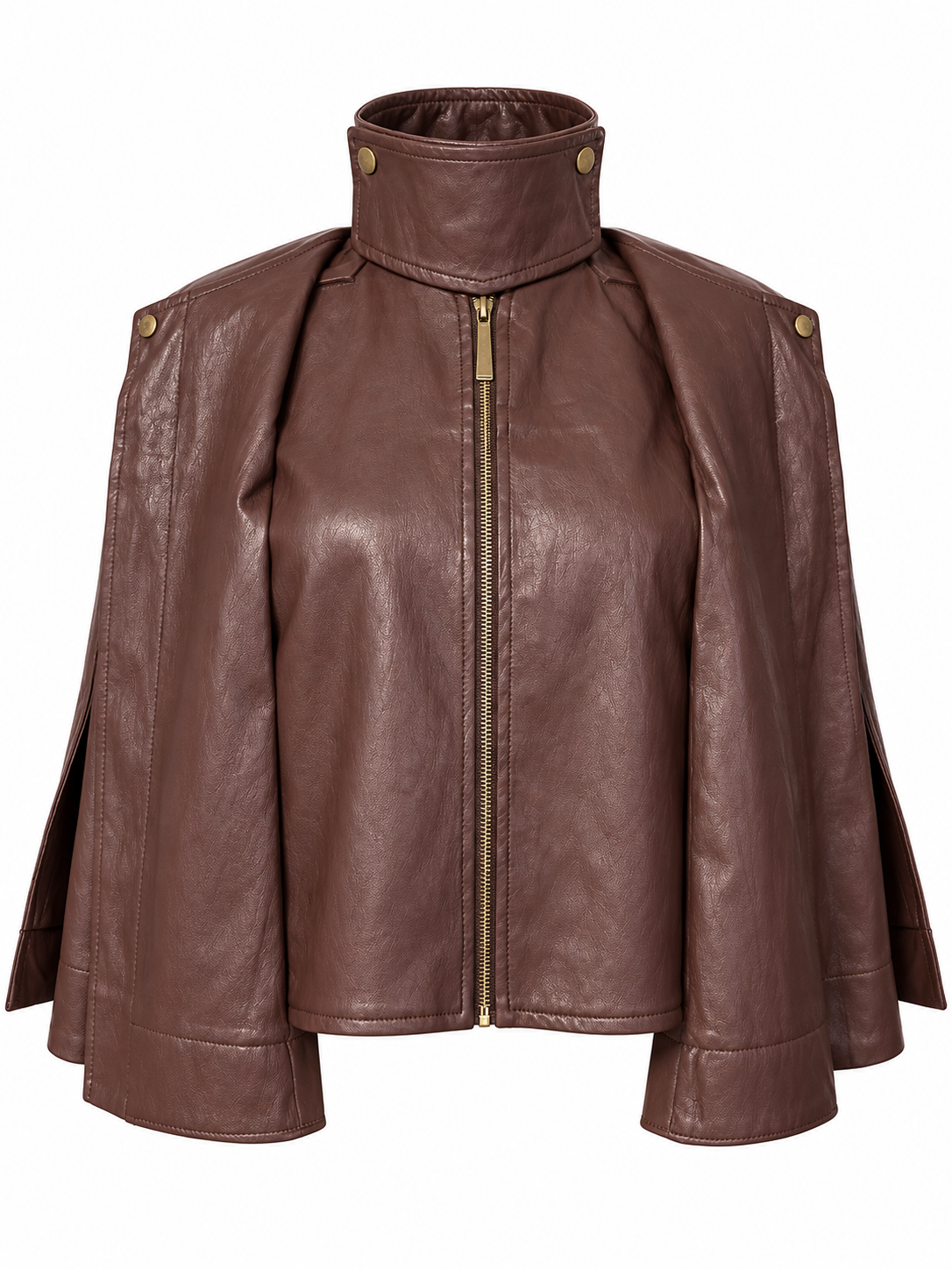 BROWN CAPE JACKET