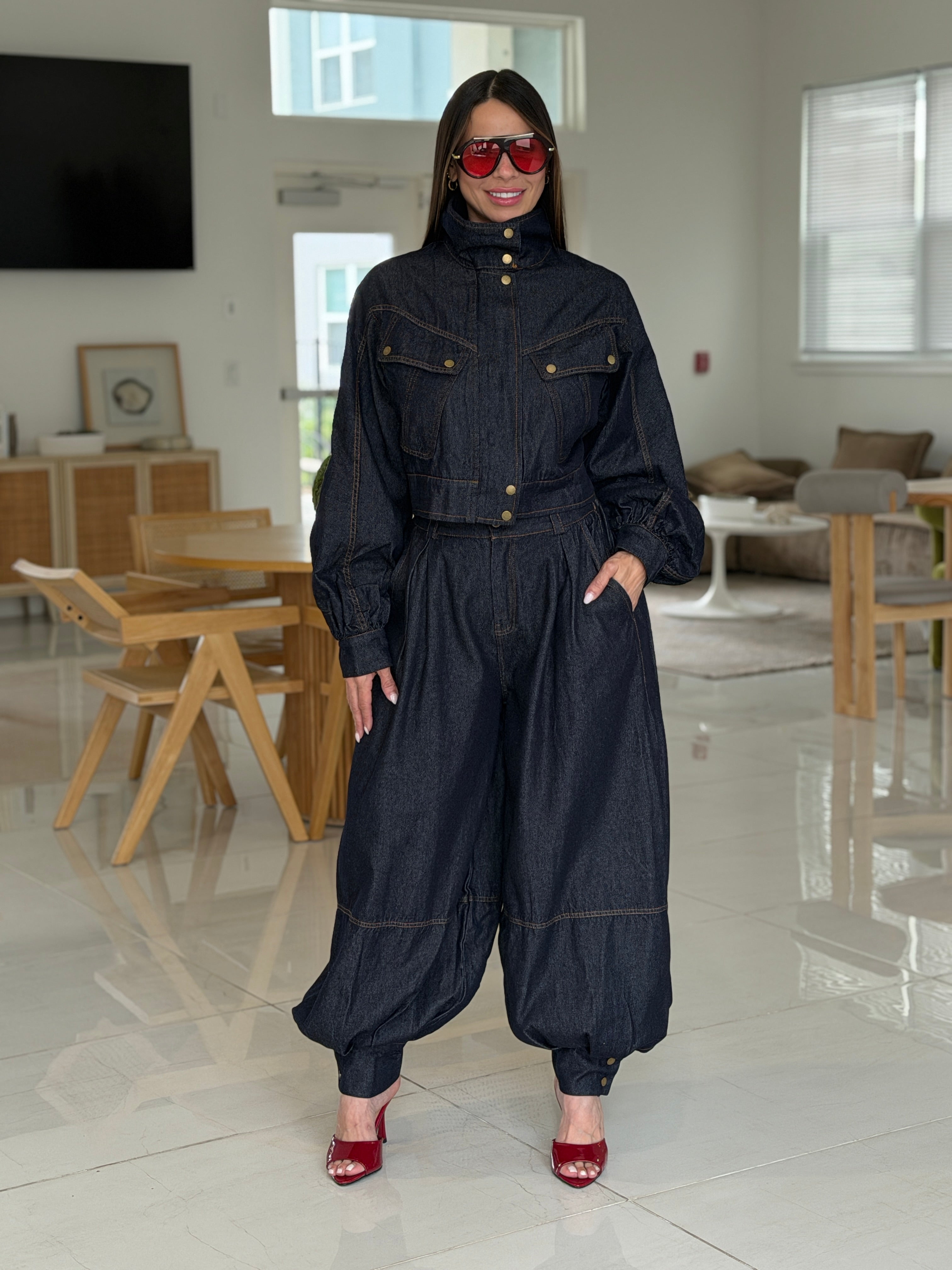 MIDNIGHT SCULPT DENIM SET