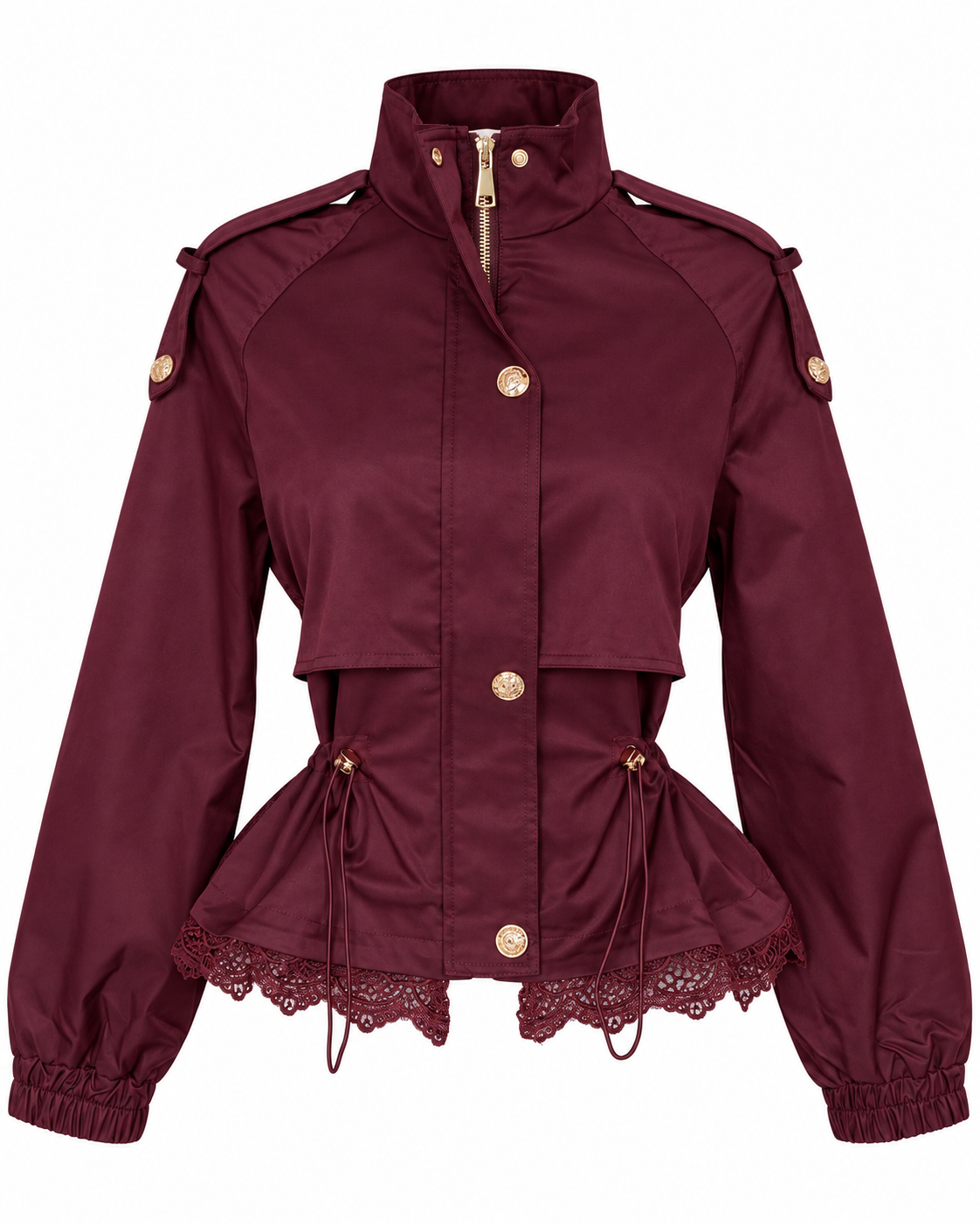 BORDEAUX LACE UTILITY JACKET