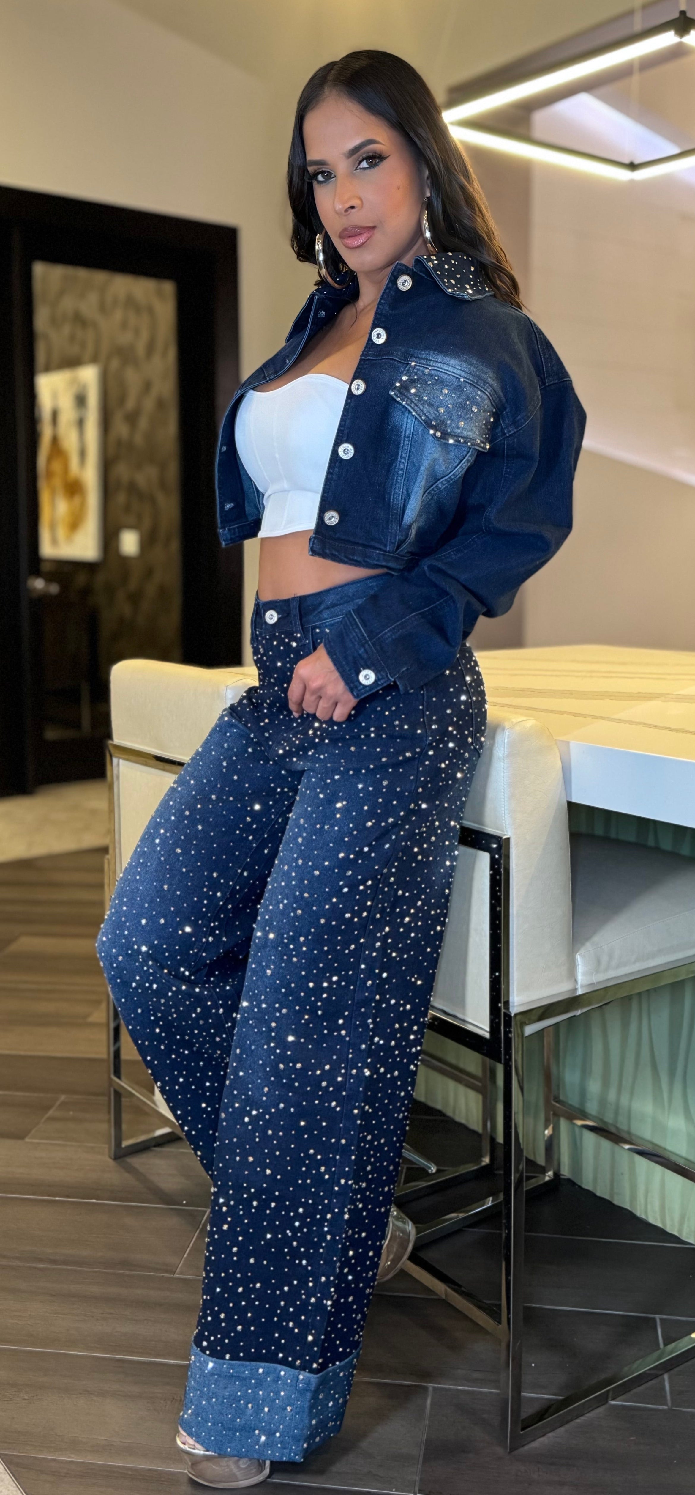 Midnight Starlight Denim Set