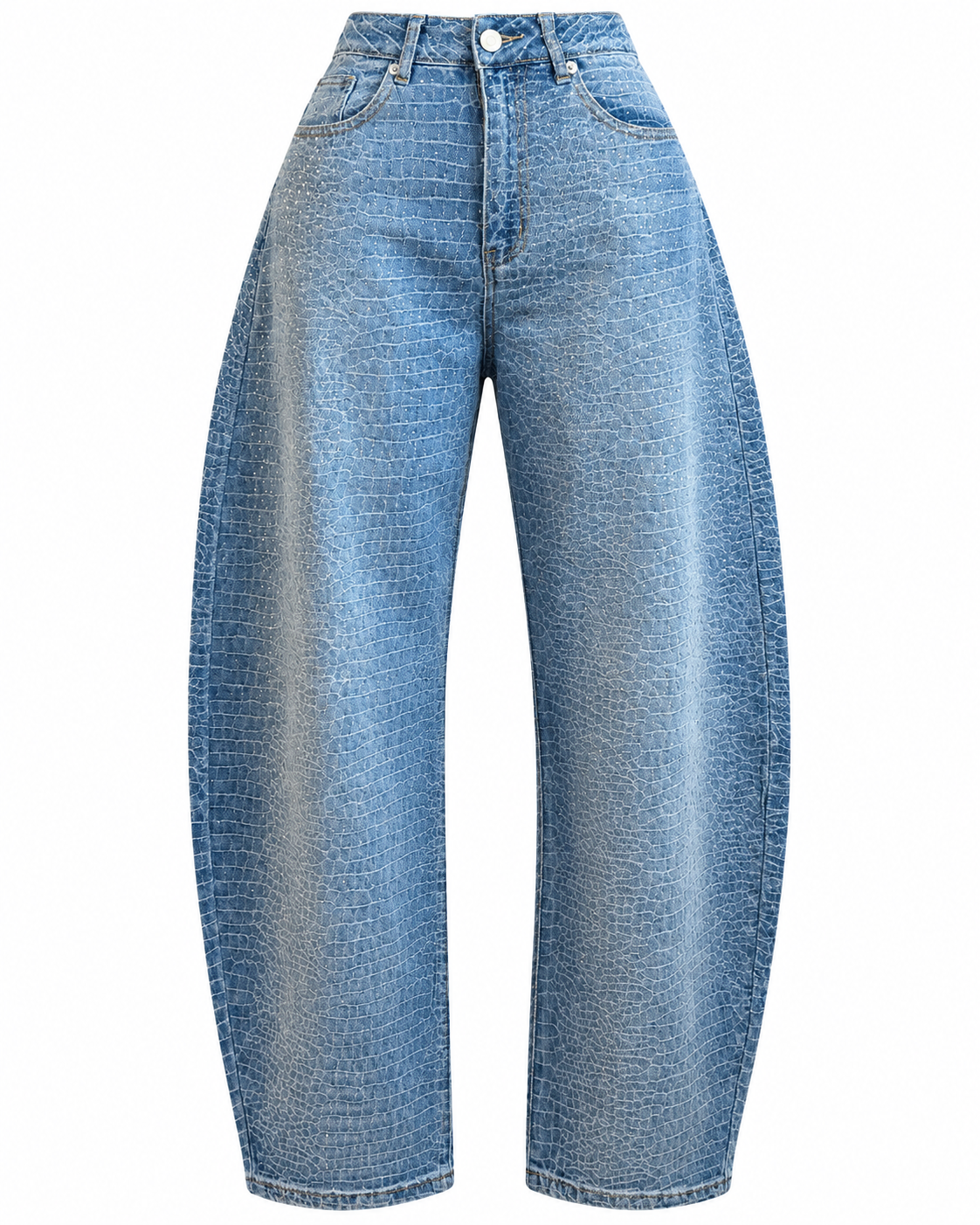 CASSIA CROC BARREL JEANS