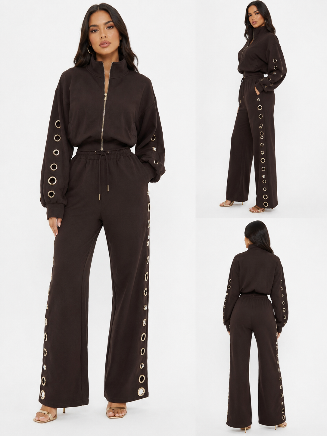 EVORA EYELET SET – CHOCOLATE