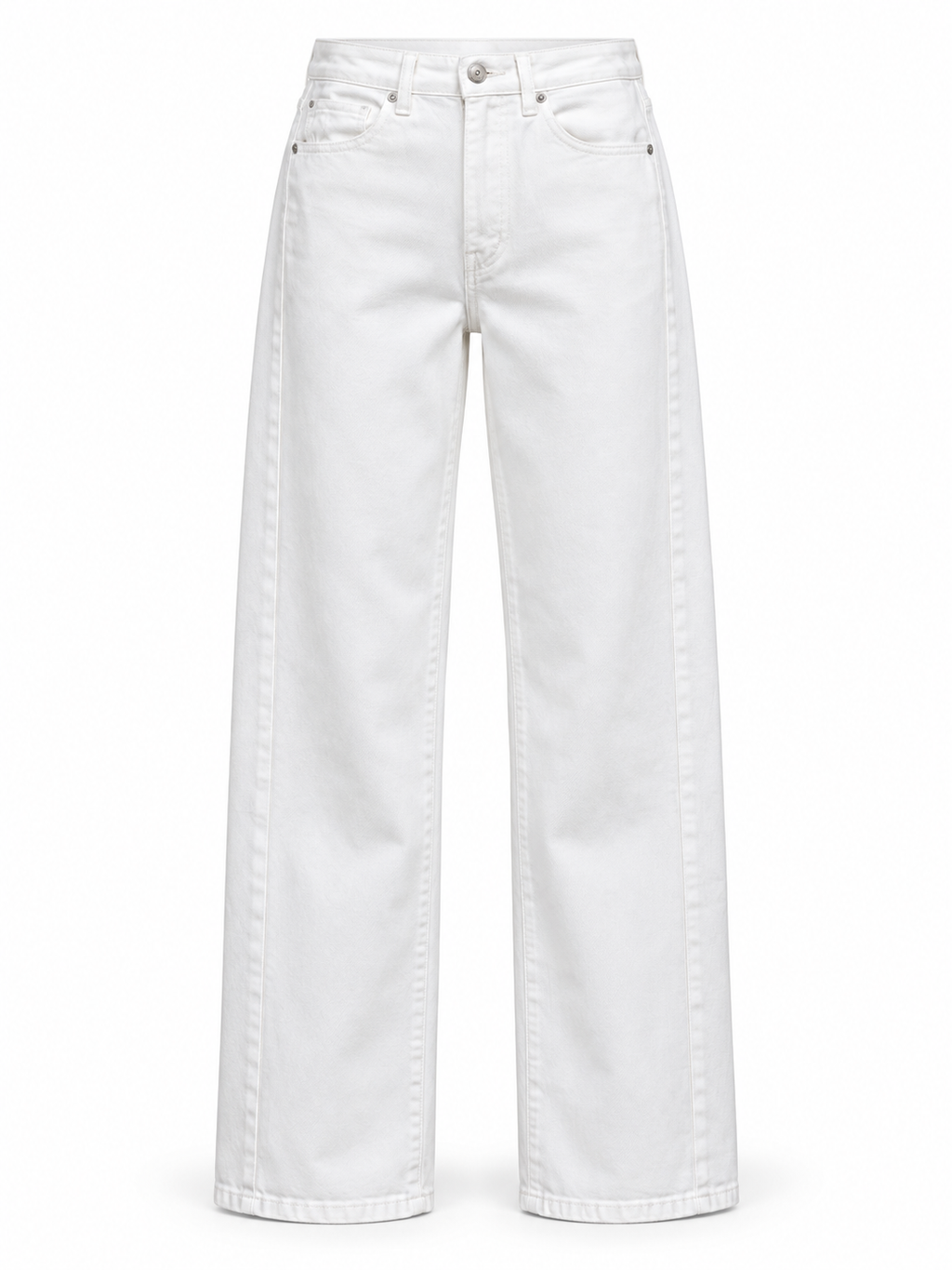 WHITE WIDE LEG DENIM JEANS TSK