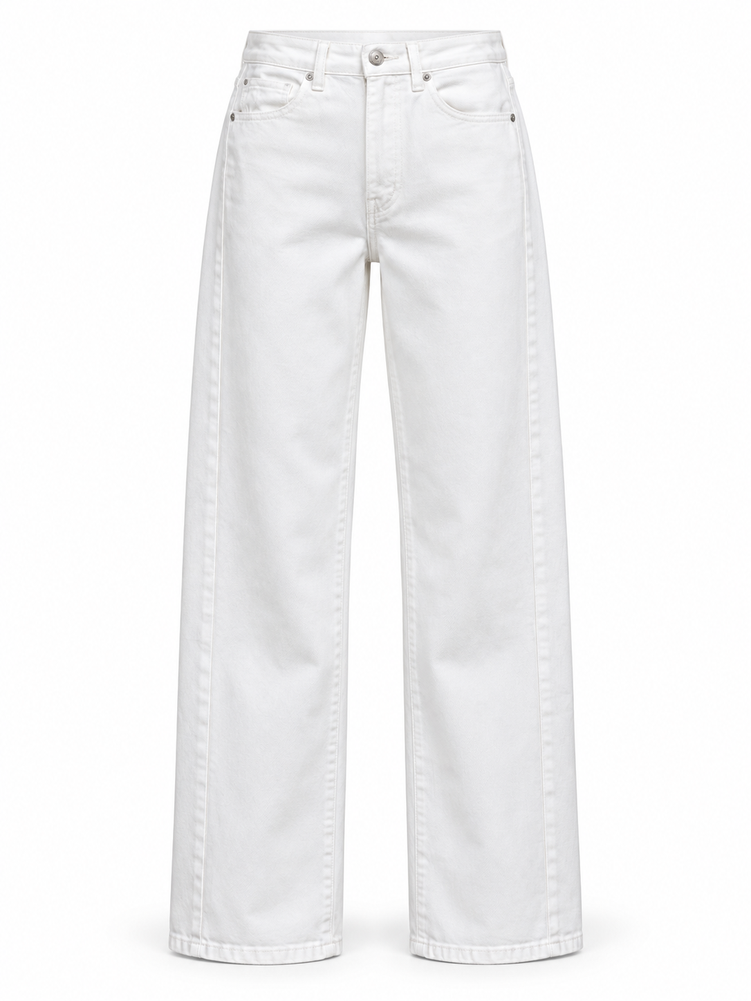 WHITE WIDE LEG DENIM JEANS TSK