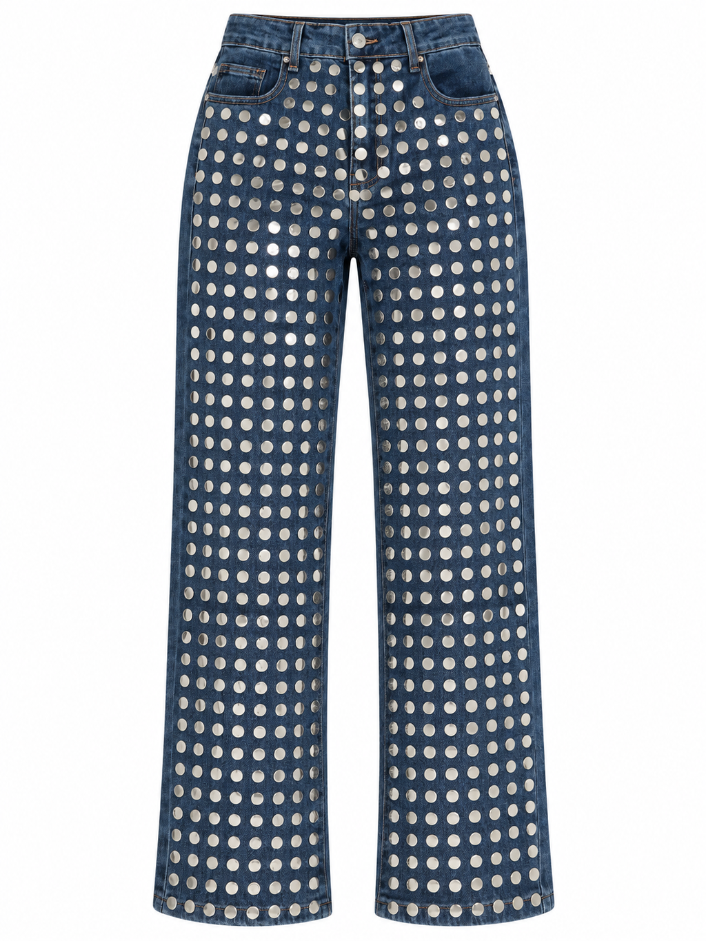 SILVER SPOT WIDE LEG JEANS LC