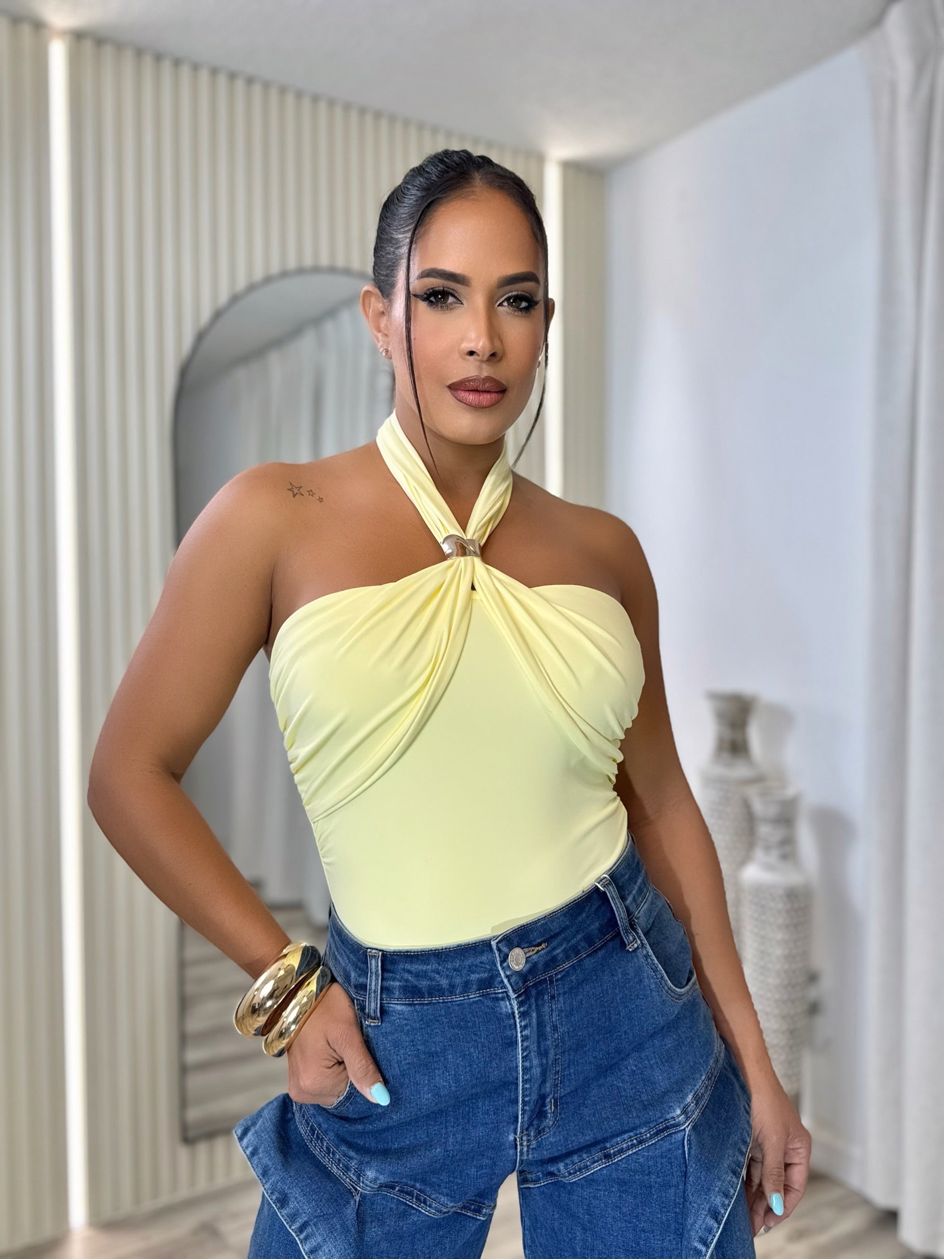 LIA HALTER BODYSUIT