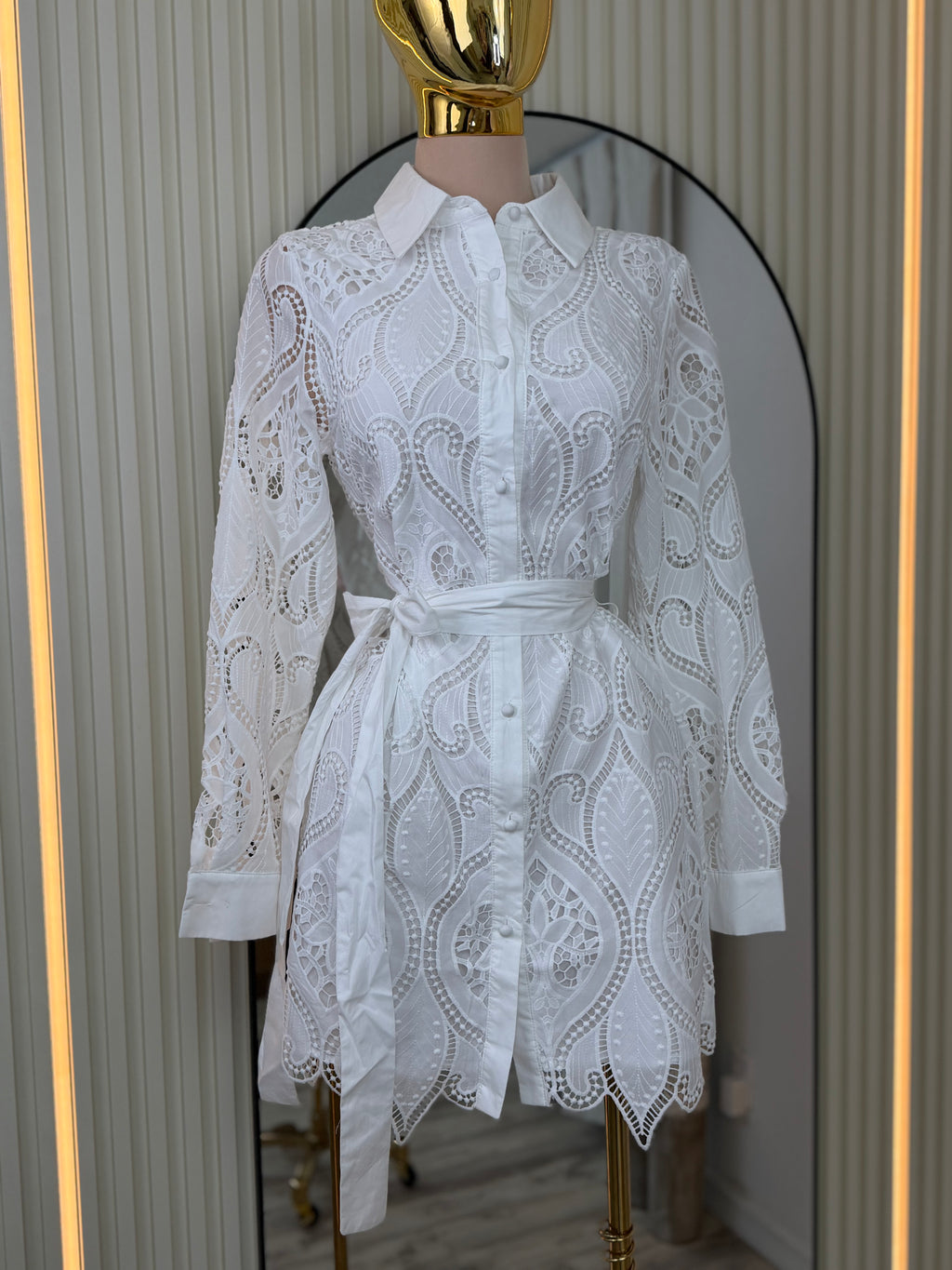 AUTA CROCHET DRESS - WHITE
