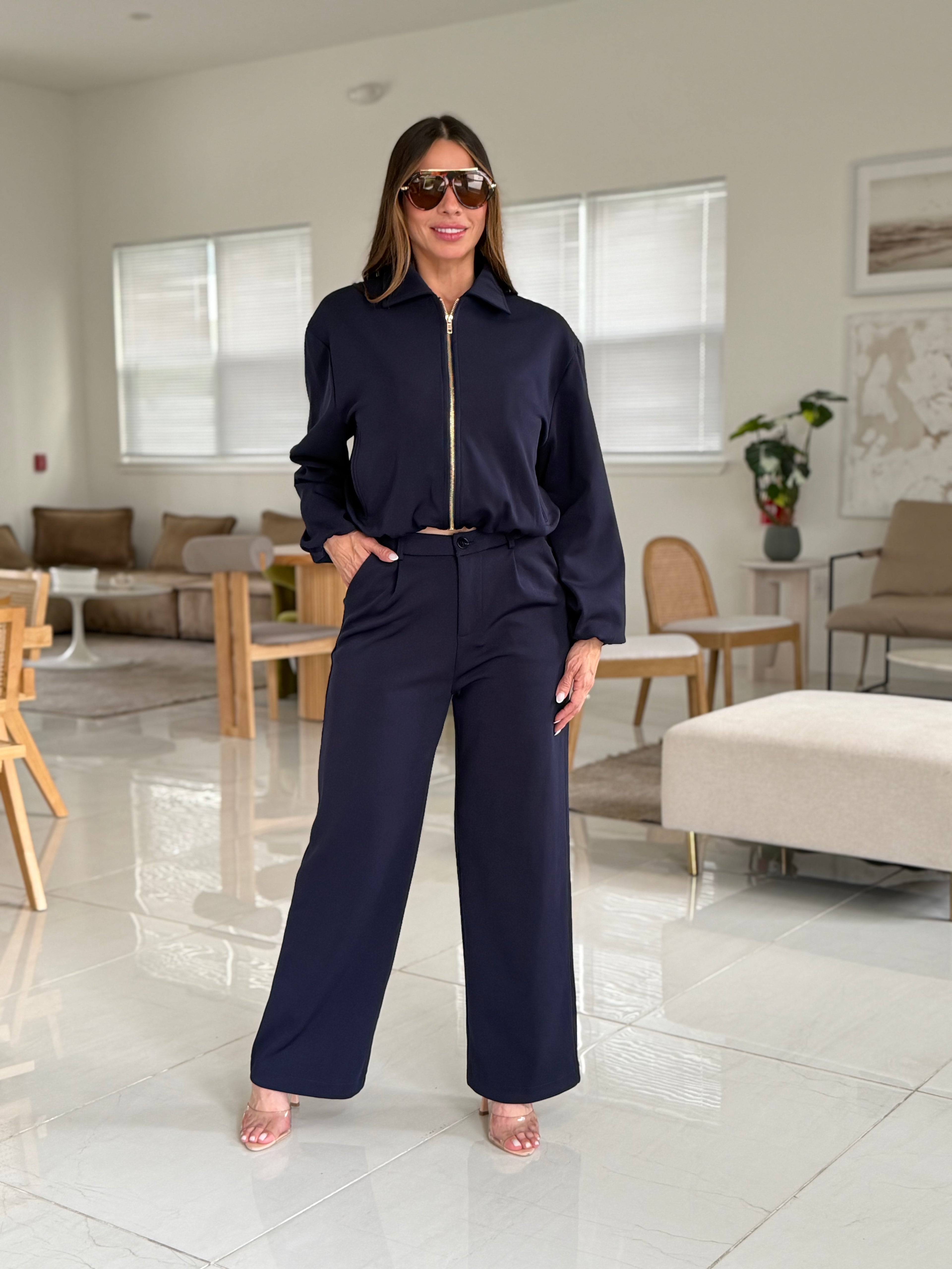 MILENA ZIP SET – NAVY