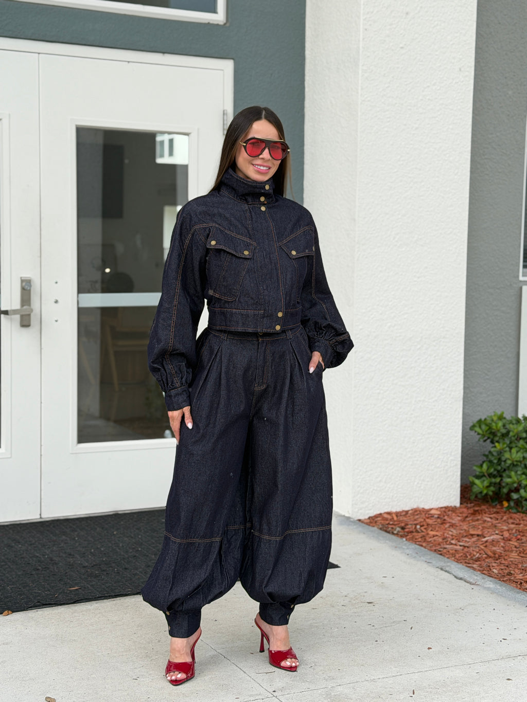 MIDNIGHT SCULPT DENIM SET